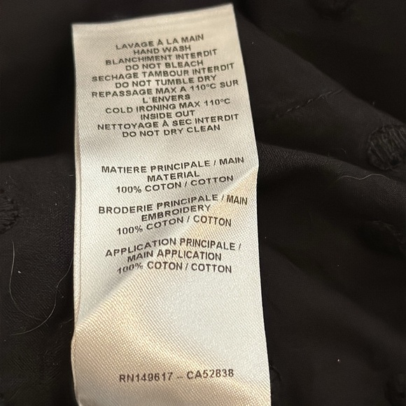 See by Chloe Black Embroidered Flare Sleeve Blouse Size 34 (Size 2) - Picture 9 of 12